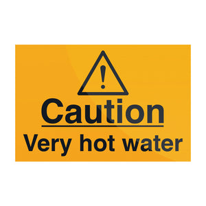 Caution Very Hot Water Sign