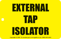 External Tap Isolator Tag