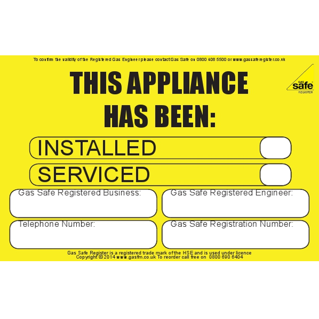 Installed/Serviced Labels