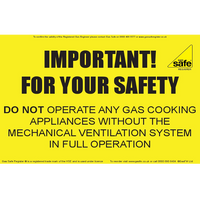 Commercial Catering Ventilation Notice