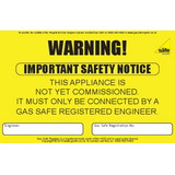 Uncommissioned Appliance Labels