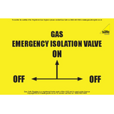 Gas Isolation Valve Labels