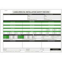 Personalised Landlords Oil Installation Safety Record