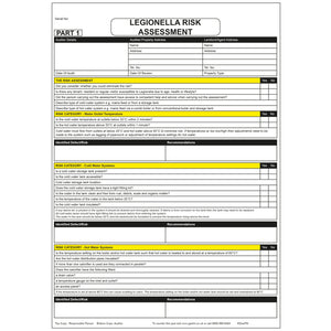 Personalised Legionella Risk Assessment Pad