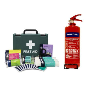 Vehicle Fire Extinguisher and First Aid Kit