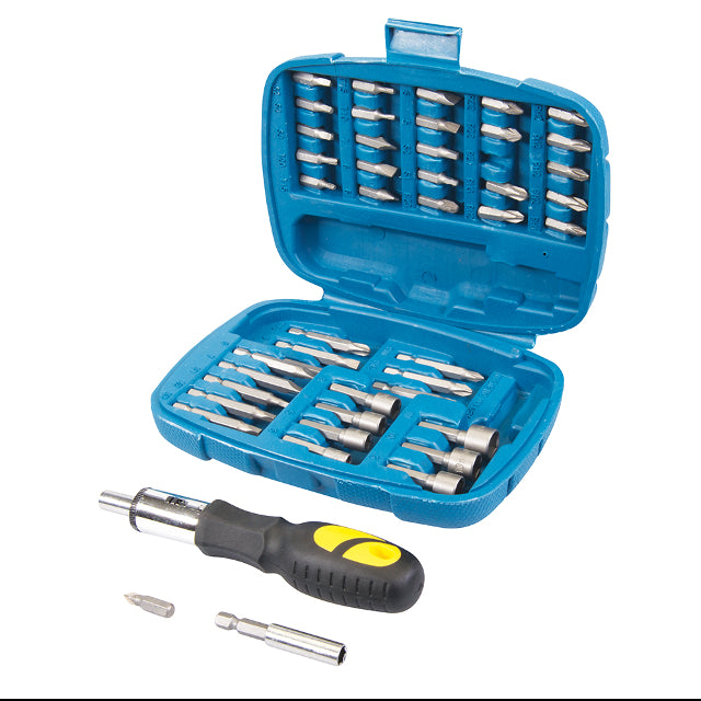 Ratchet Screwdriver Bit & Socket Set 45pce