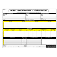 Smoke & Carbon Monoxide Alarm Test Record