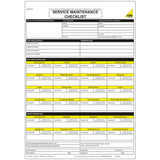 Personalised Service Maintenance Checklist