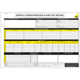 Personalised Smoke & Carbon Monoxide Alarm Test Record