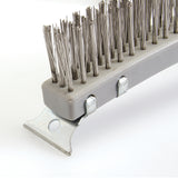 Stainless Steel Wire Brush with Scraper
