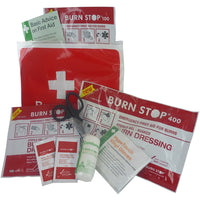 Burn Stop Burn Kits in Vinyl Wallets