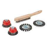 Wire Brush, Cup & Twist-Knot Wheel Set 5pce