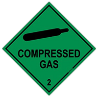 Compressed Gas Class 2 Label