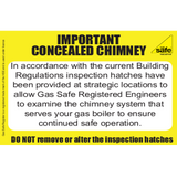 Concealed Chimney Hatches Label