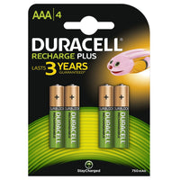 Duracell Recharge Plus AAA HR03 750mAh Rechargeable Batteries