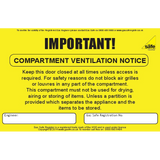 Compartment Ventilation Labels
