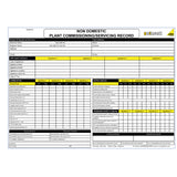 Non Domestic Plant Commissioning Servicing Record