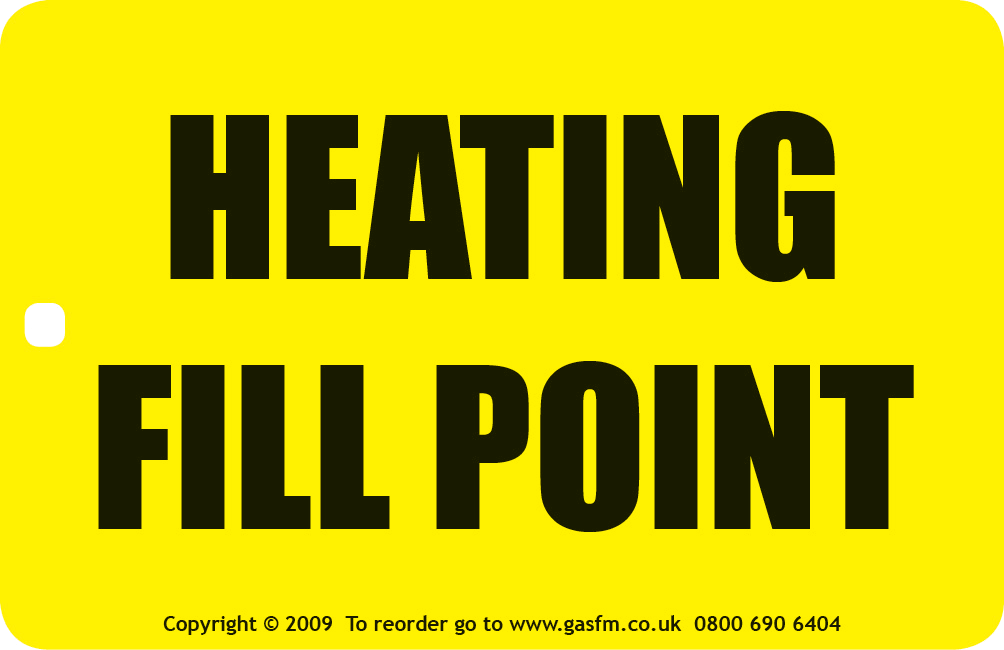 Heating Fill Point Tag